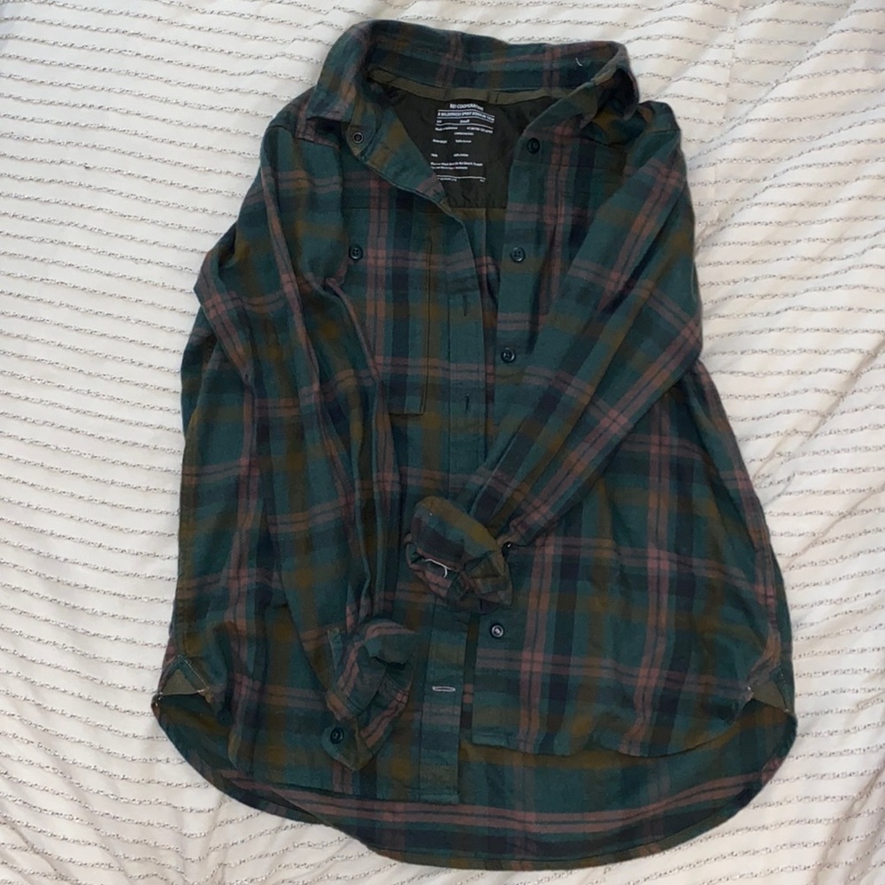 Green flannel from REI